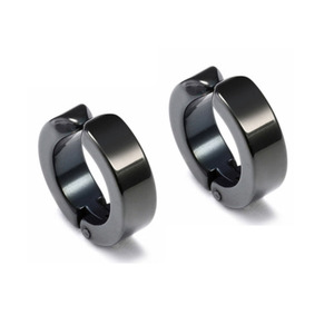 Unisex steel rings 316 without hole black
